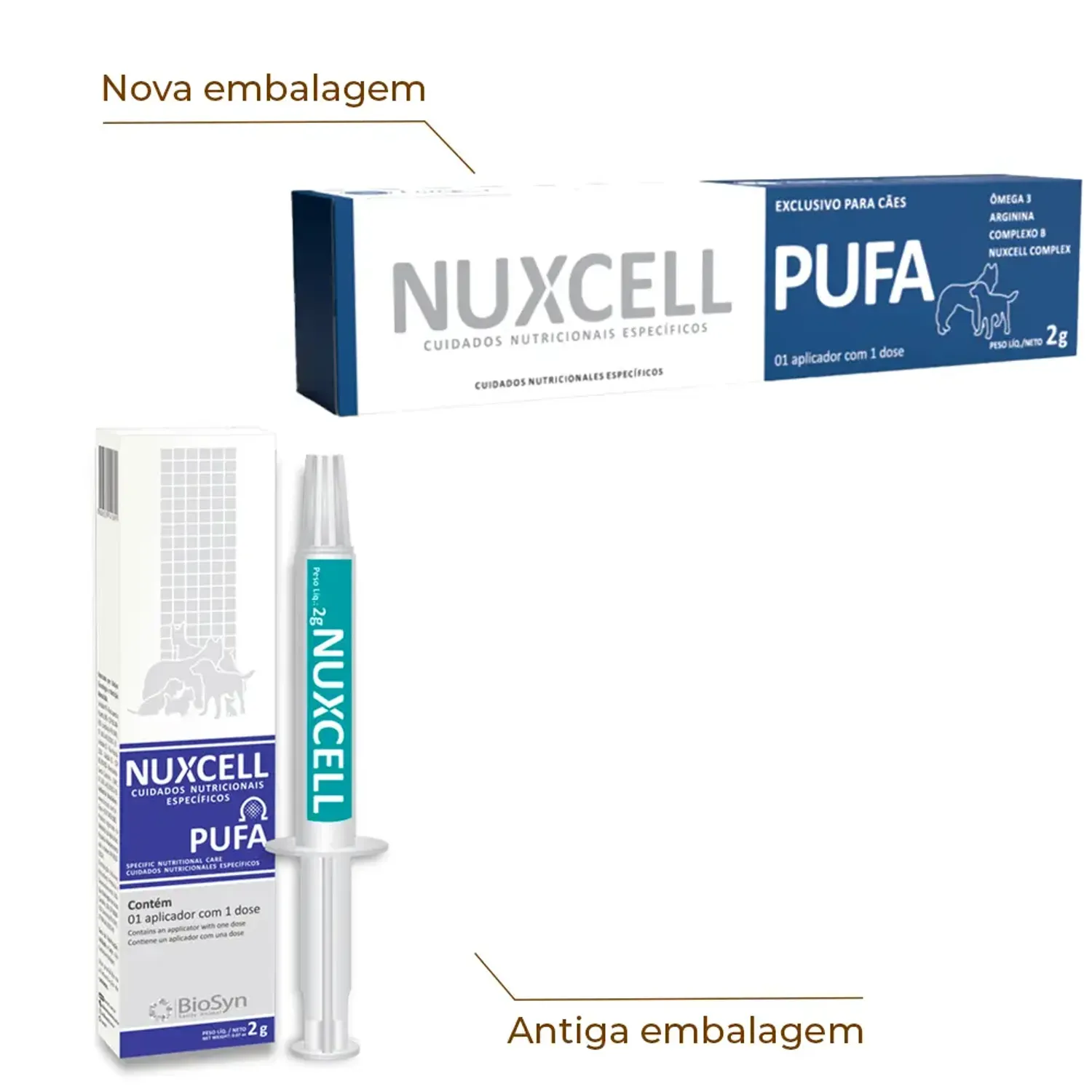 Suplemento Nuxcell Pufa para Caes de-para